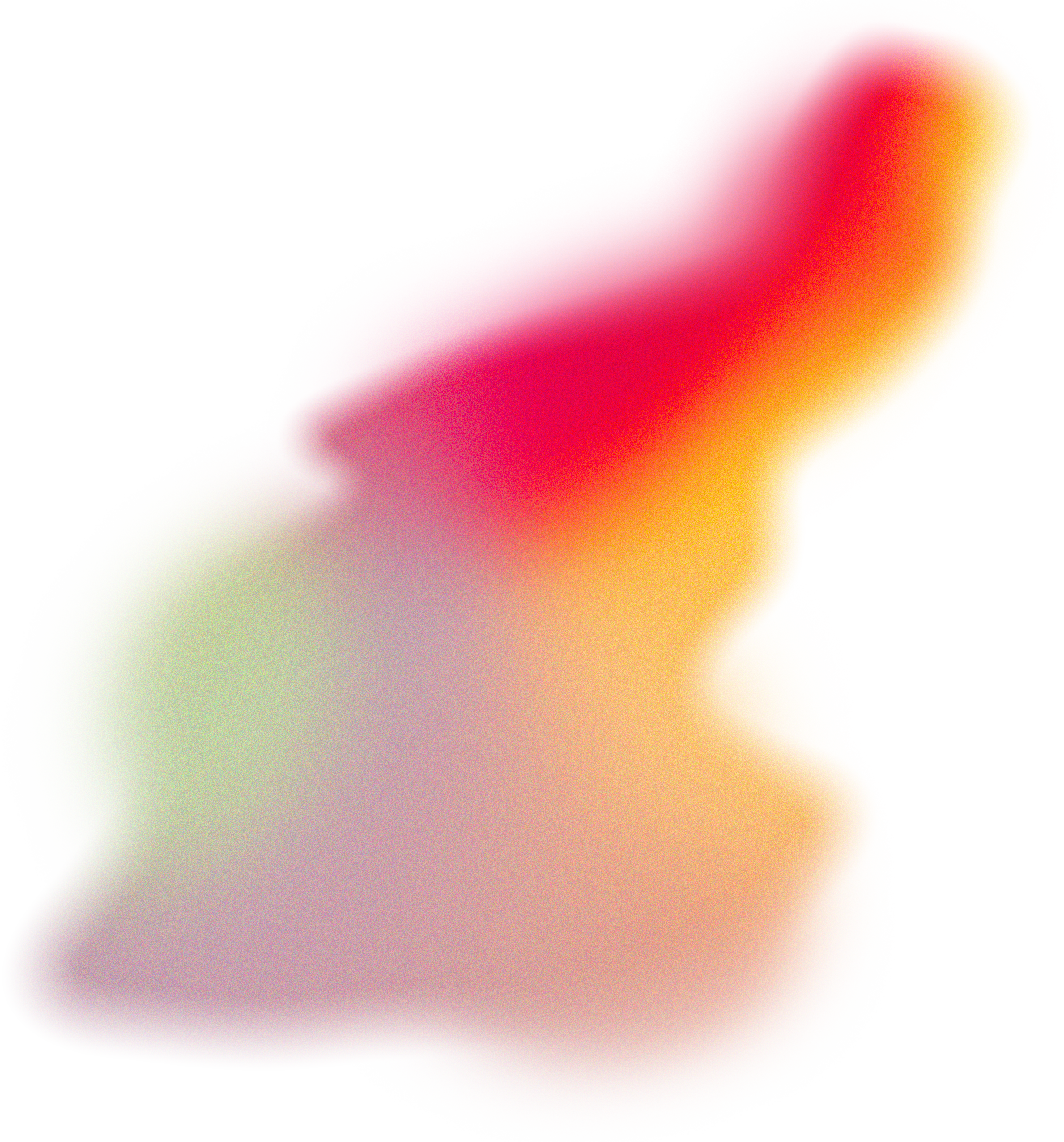 Glowy Gradient Abstract Brush Stroke Blob